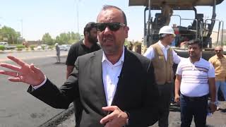 الياسري يكمل تعبيد واكساء شارع القوسي الشمالي في محافظة النجف الاشرف