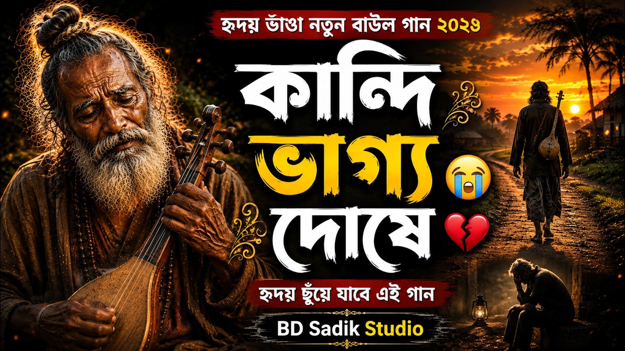কান্দি ভাগ্য দোষে 😢 | হৃদয় ভাঙা নতুন বাউল গান ২০২৬ | Bangla Baul Song | BD Sadik Studio