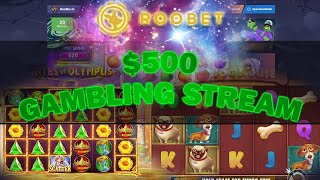 🔴LIVE: $600 Bonus Hunt on Roobet Crypto Casino! *Fruit party, Dog house, gates o