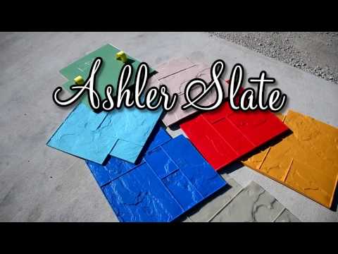 How to use concrete stamps - Ashler Slate Decorative Concrete Stamp Placement Instructional