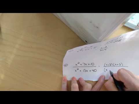 Writing rational expressions in lowest terms