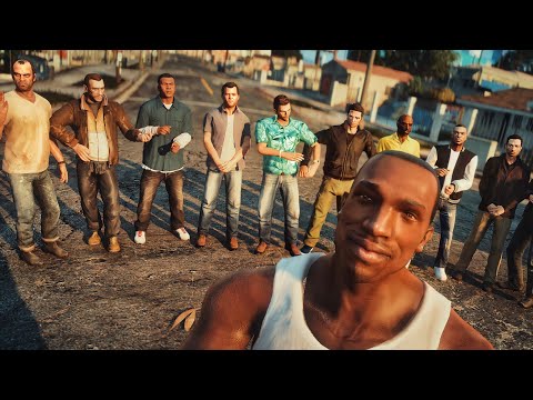 All GTA Characters Meetup In Grove Street!