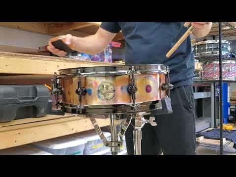 14x4 flame patina copper- a quick sound demo