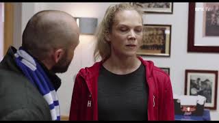 Фрагмент из сериала "На своем поле" на норвежском языке
