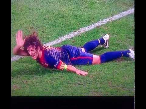 Julian Draxler (Schalke) and Carles Puyol (Barca) Broken his arm in UEFA Champions League