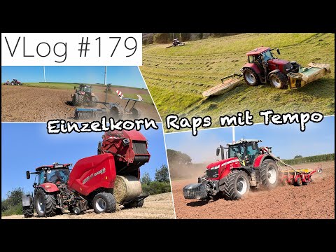 FarmVLOG#179: Planting rapeseed with Väderstad Tempo / CASE HD PRO press demo / 3rd cut & cover crop