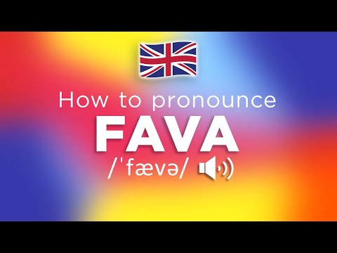 How To Pronounce Fava (100% NATIVE Speaker!!)
