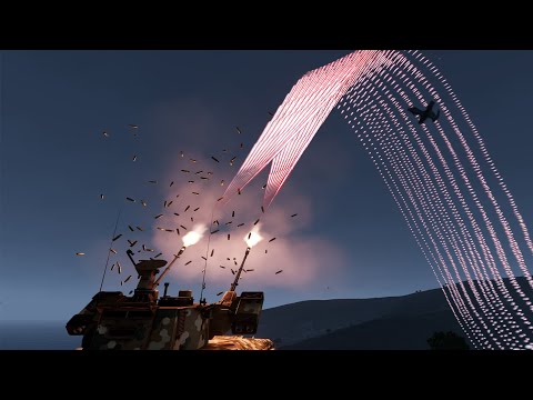 Anti-Air Tank vs A-10 Warthog/Thunderbolt II & Jet - Anti-Aircraft Vehicle in Action - Simulation