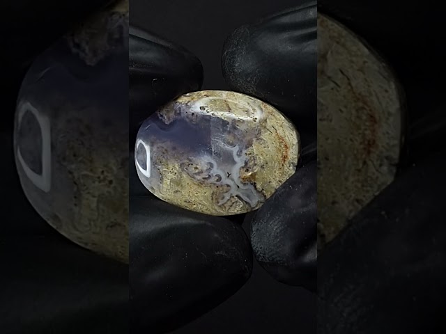 حجر عقيق خرائطي بنفسج اليمن طبيعي