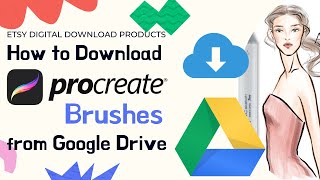 How to Download & Import Procreate Brushes from Google Drive into your iPad - Etsy Digital Download