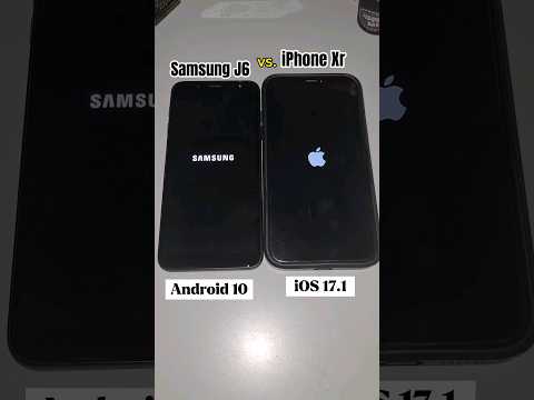 Samsung #J6 vs iPhone #Xr boot up! Android 10 vs iOS 17.1 #samsungvsiphone #ios17 #android10 #shorts