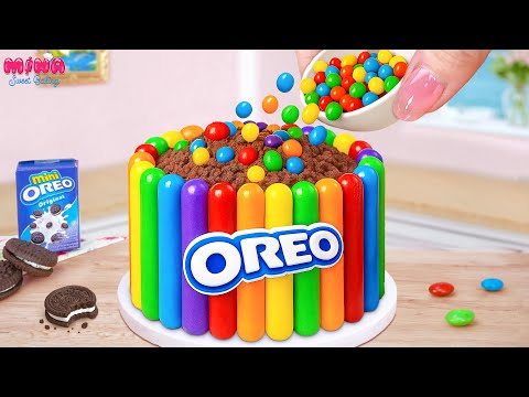 💙Best of Rainbow OREO Cake Recipe💙Colorful Miniature Chocolate Cake Dessert By Mina Sweet Baking