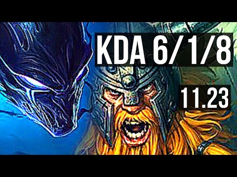 NOCTURNE vs OLAF (JNG) | 6/1/8, Dominating, Rank 12 Nocturne | EUW Grandmaster | 11.23