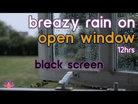 [Black Screen] Breezy Rain on Open Window – No Thunder | Sleep Ambience | Fall Asleep Fast