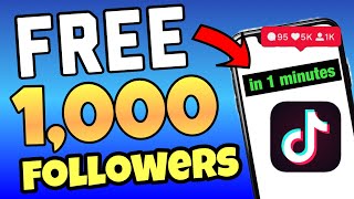 HOW TO GET 1000 TIKTOK FOLLOWERS IN 1 MINUTES 2024 (NEW METHOD)