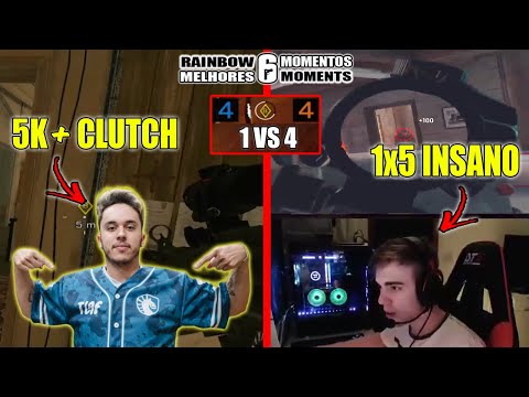 NESK FAZENDO 5K INSANO NO TTS, 1x5 DO ALEM4O, CLUTCH ABSURDO DO HIT - MELHORES MOMENTOS LIVES R6