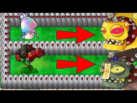 PVZ PC Fusion Challenge!! Team Gatling Pea Red  vs Hypno VS 9999 Zombies | PVZ 2 #60