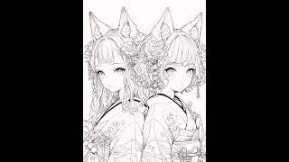 無料塗り絵・コラージュ素材무료 색칠하기놀이・콜라주 소재 Free download #大人の塗り絵 #콜라주 #색칠 #다꾸 #コラージュ #塗り絵 #coloringbook