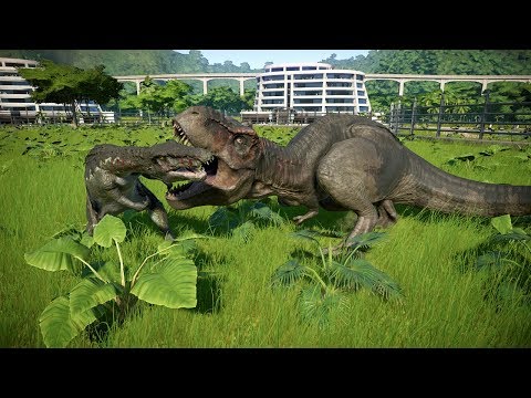 Jurassic World Evolution 🌍 5 Tyrannosaurus Rex VS 5 Baryonyx Brakeout & Fight