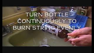 How to cut a bottle using household items!
