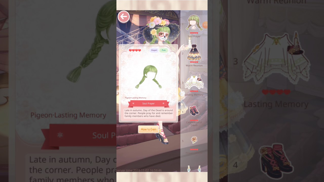Love Nikki Day of the Dead suit descriptions!