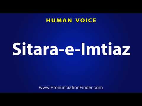 How To Pronounce Sitara e Imtiaz