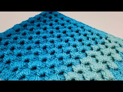 VERY EASY Crochet Stitch For Blankets And Scarfs / Ocean Waves Stitch Tutorial