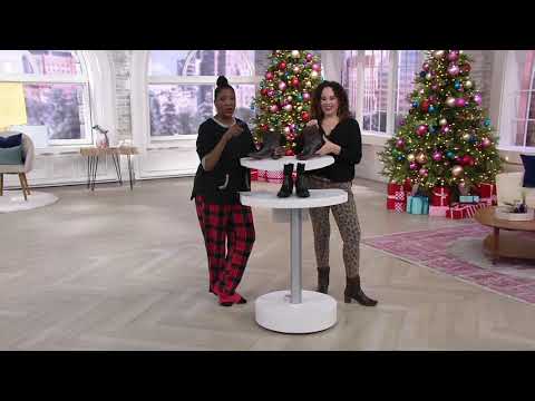 Earth Origins Leather Mid Boots with Buckle - Wheaton Wade on QVC