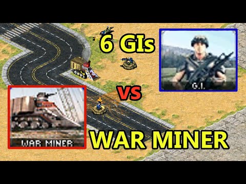War Miner vs GIs [Same Cost] - Red Alert 2