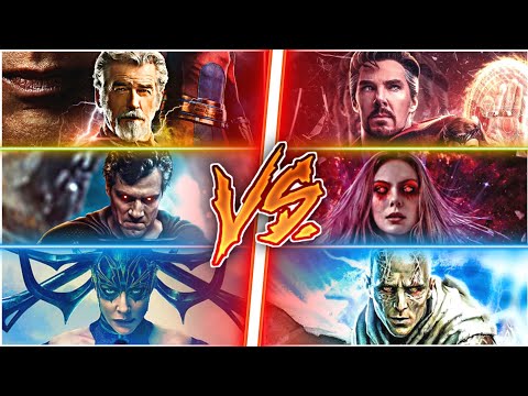 Dr Strange (MCU) Vs Dr Fate (DCEU), Hela Vs Gorr, Superman Vs Scarlett Witch, Antman Vs Atom Smasher