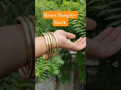 Brass Golden Bangle Set of 4 for Women and Girls.