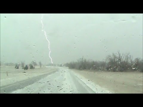 "Thunder and Ice"  Thunder Sleet Storm Washington  Oklahoma March 2 2014