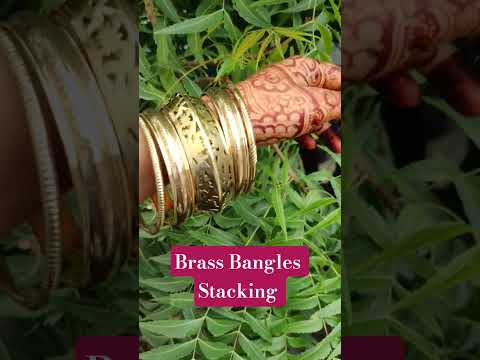 unique brass bangles stack all fastival look for woman and girls.