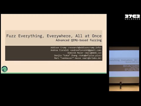Video Thumbnail: 37C3 -  Fuzz Everything, Everywhere, All at Once
