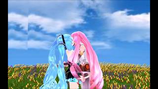 MMD Miku x Luka Kiss