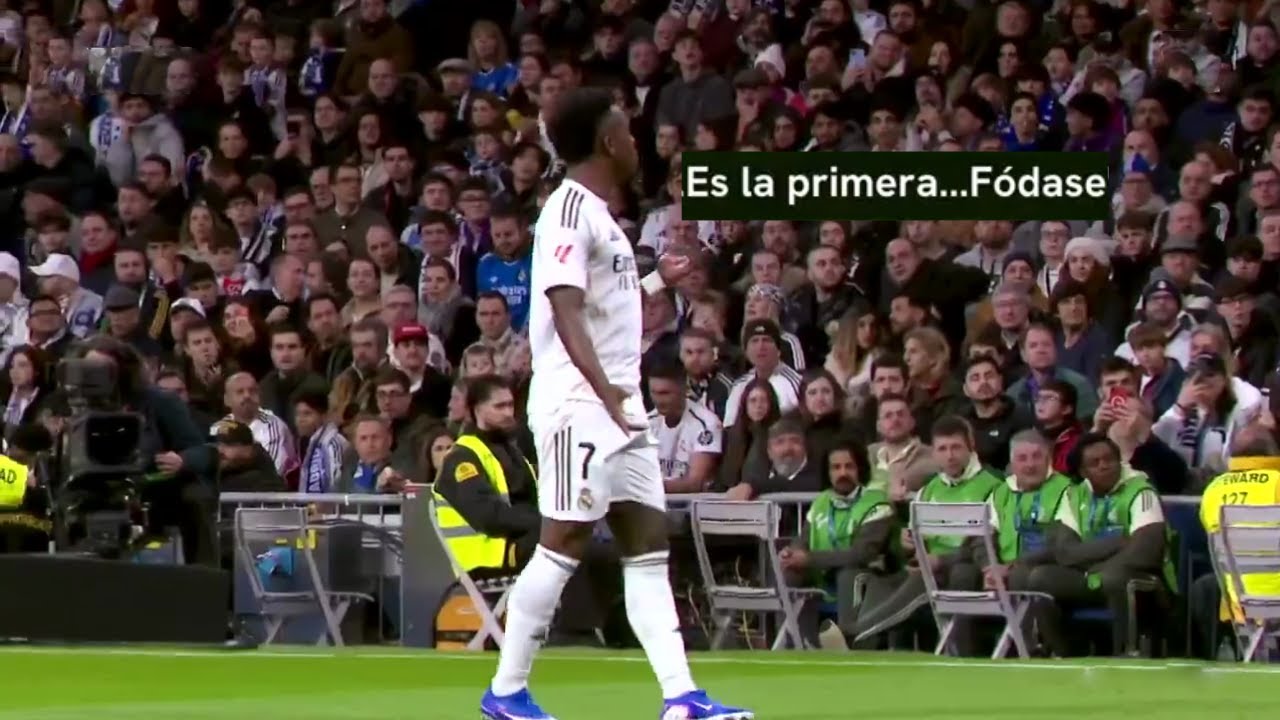 La reacción de Vinicius al escuchar los primeros pitos del Bernabeu