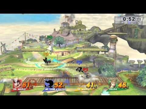 Dr.Mario beating ass ssb4 for fun