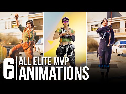 Rainbow Six Siege - ALL 32 ELITE SKINS MVP ANIMATION + ELA & DOKKAEBI LEAK (All Leaked Victory Pose)