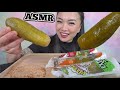 ASMR TRYING GIANT PICKLES AS SEEN ON TikTok CRUNCHY EATING SOUNDS LIGHT WHISPERS SAS ASMR