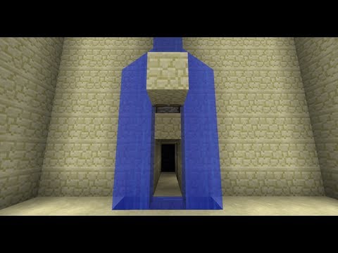 Waterfall Splitter/Secret Door i.e. Batcave Entrance [Minecraft Redstone Tutorials]