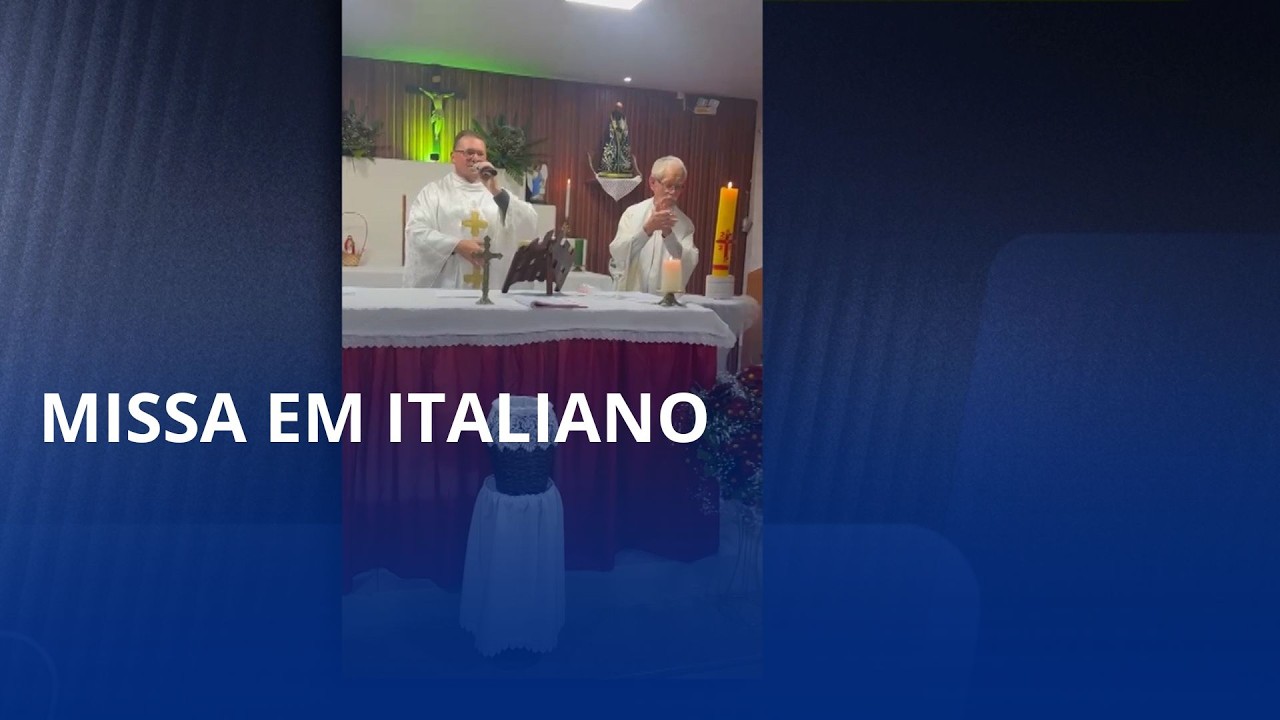 Missa em italiano. Comunidade de Fundos Itoupava celebra centenário