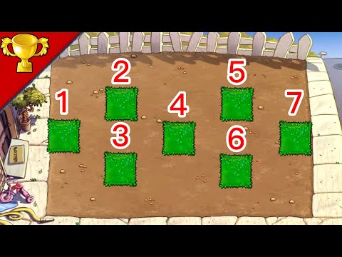 PVZ Challenge: There are only seven grasslands. How to pass the level❓❗