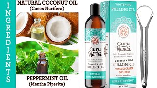 GuruNanda Oil Pulling (237 mL) with Coconut Oil and Peppermint Oil for Oral Health | HEALTHY HABITAT