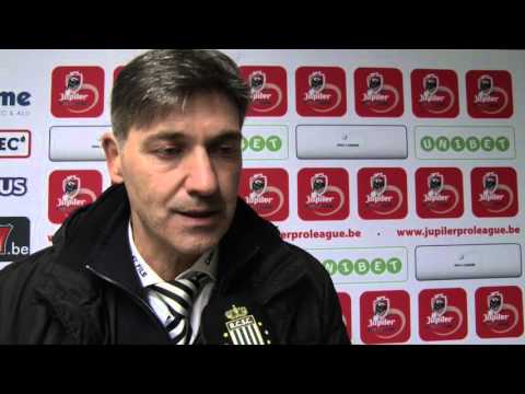 Felice Mazzu après R.Charleroi S.C. - K Saint-Trond VV