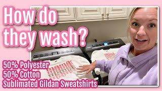 Wash Test: Can you sublimate a 50% Polyester 50% Cotton Gildan Sweatshirt? Does it fade?