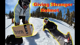 Giving a Helmet To a Stranger Who Needed one