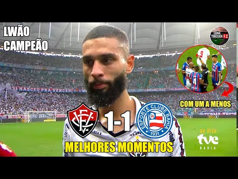 Bahia 1 x 1 Vitória - Melhores Momentos - COMPLETO - Final Baiano 2024
