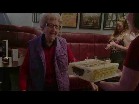 Maureen Grant celebrates her 91st Birthday with the cast of 'Once'
