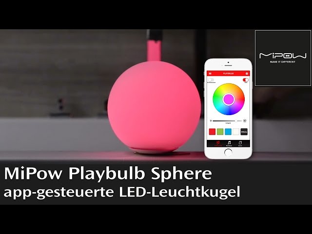 Video Teaser für MiPow Playbulb Sphere - LED-Leuchtkugel mit App-Steuerung und Farbwechsel