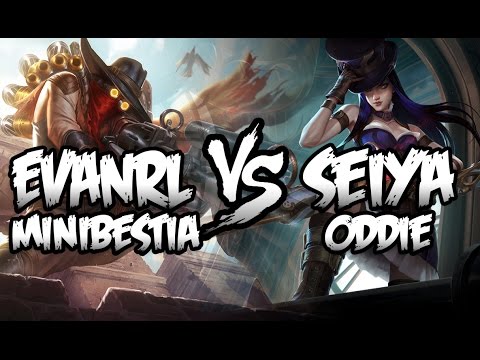 LyoN Seiya Duo Oddie | Caitlyn vs Jhin | EvanRL Dou MiniBestia | Ranked NA | Temporada 7
